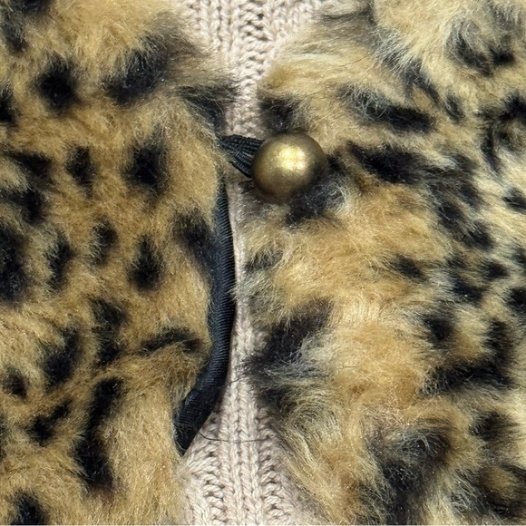 Rachel Zoe Baby 3 Piece Set 18 M Cable Knit Dress Leopard Print Vest Beanie Hat - Picture 11 of 11